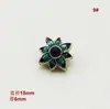 Accesorios Cloisonné, Esmalte Azul Quemado, Cuentas Espaciadoras Pintadas por Ambos Lados, Accesorios para Joyería DIY al por Mayor
