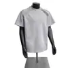 Camiseta masculina de manga curta estilo americano, peso pesado, para o verão, resistente, versátil, com stretch, corte slim, gola pequena, top de base