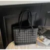 Bolso de Tote Simple de Gran Capacidad, Bolso de Cuadros para Mujer, Nuevo Bolso de Hombro de Moda Tendencia 2025, Elegante Bolso de Axila