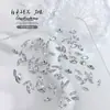 Champagne Transparente Marquise Zircón Super Brillante Joyería para Uñas Transparente Fondo Puntiagudo Forma de Gota de Agua con Alas de Mariposa Diamante para Uñas Joyería al por Mayor