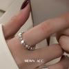 Anillo Geométrico Irregular Nuevo Estilo Coreano para Mujer, Anillo Abierto Pesado de Moda Vintage, Anillo Cuadrado para Dedo Índice