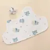 Almofada Nuvem Gaze de Oito Camadas Almofada Nuvem Absorvente de Suor Respirável Algodão Gaze para Bebê Recém-nascido Almofada Plana de Desenho Animado Verão Novo