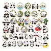 Acessórios de Joia de Liga para Pingente de Brinco de Pulseira com Pingente de Zíper de Animal Panda de Desenho Animado Bambu Gotejamento de Óleo W222