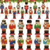 Quebra-Nozes de Natal Transfronteiriço Decoração Pingente de Madeira Personagem Tradicional Feriado Natalino Feito à Mão