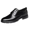 Zapatos Formales de Cuero Laoren tou con Cordones de Piel de Vaca Color Negro Caña Baja Suela Suave Cómodos Zapatos para Viajar BJ25Q7876