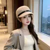Sombrero de Pescador de Felpa de Pelo de Conejo para Mujer, Estilo Coreano Versátil de Alta Gama para Otoño e Invierno, Sombrero de Cubo para Circunferencia de Cabeza Grande, Sombrero de Cubo de Invierno