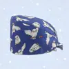 Entrega transfronteriza de gorros quirúrgicos de algodón puro para salones de belleza, gorros universales sin visera, gorros con cola de cúpula, turbantes médicos y pañuelos para la cabeza