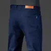 Pantalones casuales de alta gama para hombre, corte recto ajustado, primavera y otoño 2026, pantalones de vestir burdeos, versátiles y modernos