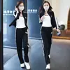 Traje Deportivo Casual de Alta Gama Nuevo Primavera y Otoño para Mujer Moda Reductor de Edad Versátil Elegante Pantalones de Pierna Ancha Conjunto de Dos Piezas