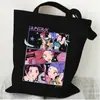 Bolsa de Lona Estampada Grupo Bruja Cazador Kpop para Mujer, Portátil, de Hombro, Moda, Estudiante, Bolsa de Lona, Bolsa Diaria para Compras