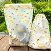 Bolsa de almacenamiento para viaje de zapatos y ropa, bolsa con cordón de conejo de dibujos animados engrosada, bolsa de almacenamiento subempaque de plástico esmerilado PE