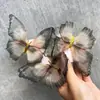 Fábrica de Origen 10cm Tul Doble Capa Pinza para el Cabello de Mariposa Grande Accesorios Dinastía Han Disco Hoja Muerta Accesorios para el Peinado Material de Boda