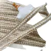 Fita de Pérolas Tecida com Fio Dourado Estilo Chanel, 1cm de Largura, com Pérolas Costuradas à Mão, Acabamento de Renda para Decoração DIY de Roupas
