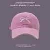 Gorra de Béisbol Bordada con Lazo Estilo Ins de Corea del Sur para Mujer, Primavera y Verano, Dulce, Linda, Suave, Visera Solar, Hace que la Cara se Vea Pequeña