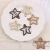 Pinza para el pelo de estrella estilo coreano y2g hot girl, clip lateral de estrella de cinco puntas de metal plateado, pinza BB combinable, accesorios para el cabello