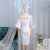 Robe de Noiva Transfronteiriço, Robe de Manhã, Camisola Feminina, Maquiagem de Casamento, Grupo de Madrinhas, Kimono de Casamento, Roupão