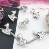 1 hoja aleación cuentas de agujero grande serie de plantas cuentas de agujero grande pulsera para niños cuentas de agujero grande accesorios apertura 4-5 mm