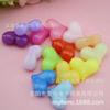 8532 Pedo Durazno Corazón de Amor en Forma de Color Mágico Transparente Gelatina Grieta Color Sólido Acrílico Cuenta de Amor Agujero Pasante Vivo Explosivo