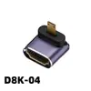 Adaptador HDMI 8K de Alta Definición Macho a Hembra Tipo Codo Tipo C Tipo D TV Computadora Proyector Pantalla Tipo U Proyección Uhd2.1