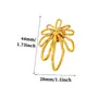 Broche Exagerado Elegante de Aço Inoxidável Pérola Flor de Sol Borboleta Geométrico Redondo Folha Broche Elegante Retrô para Mulheres