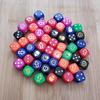 Impresión Grabado en Blanco Colorido Juego de Mesa Juego de Rol Juguete Infantil Enseñanza Juego Entretenimiento Resina de Cristal Dados Grandes