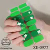 Calle transfronteriza. Pegatinas para uñas de trébol de cuatro hojas del Día de San Patricio, impermeables, con respaldo adhesivo, película para esmalte de uñas, pegatinas de uñas verdes, directo de fábrica