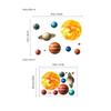 Decoración de planeta del sistema solar habitación sala de estar dormitorio autoadhesivo removible PVC calcomanía de pared transfronterizo AliExpress generación