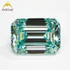 Piedras Sueltas de Moissanita Irregular de Color en Stock del Fabricante Corte Esmeralda Claridad Vvs Cara de Anillo Colgante de Anillo 18K