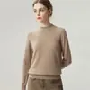 Suéter de Caxemira 100% caxemira pura de cabra suéter de gola redonda para mulheres, malha slim-fit de outono e inverno, top base macio e quente
