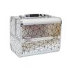 Popular Caja de Maquillaje Portátil de Gran Capacidad de Gama Alta de Doble Apertura Caja de Maquillaje Caja de Herramientas de Aleación de Aluminio para Tatuaje Manicura y Manicura