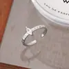 2024 Nuevo Diseño Sencillo de Nicho Dibujo de Alambre Ojo de Caballo Diamante Circonita Anillo para Mujer Ins Elegante Combinación Perfecta para Viajes Apertura