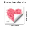 Pegatina de Ventana Rosa de Flor de Amor para el Día de San Valentín Adecuada para Dormitorio Sala de Estar Estudio Decoración Festiva Pegatina Electrostática para Vidrio