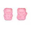 Molde para Galletas Oso Día de San Valentín Oso Pareja Molde para Galletas Oso Amoroso 3D Molde de Simulación DIY