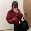 26 Nuevo Producto de Otoño AL Chaqueta Corta Deportiva Casual Versátil de Moda Trendy con Cuello de Lana de Cordero 8122