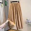 Pantalones Crop de Algodón Lino Bordados para Mujer Verano Retro Cintura Alta Casual Holgados Adelgazantes Pierna Ancha Pantalones de Nueve Puntos Finos