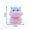 Boneca Hipopótamo Fofa, Decoração DIY Fofa, Acessórios para Pendurar em Sacola Surpresa, Mini Enfeites de Mesa para Carro
