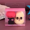Creativo Lindo Bola Molienda Calabaza Gotas de Agua Forma Especial Huevo de Belleza Set Doble Uso Seco y Húmedo Huevo de Maquillaje Color Herramienta de Maquillaje Belleza