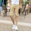 Pantalones Cortos Casuales de Verano para Comercio Exterior Transfronterizo del Sudeste Asiático, Color Sólido, Ajuste Delgado Simple, Pierna Recta, de Cinco Puntos, Pantalones Cortos Multicolores Versátiles