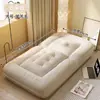 Sofá Perezoso que se puede reclinar y dormir, Perrera Humana Grande, Sofá Cama Plegable, Sillón de Sofá Individual Pequeño Estilo Crema para Dormitorio