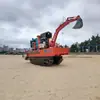 Excavadora de Barco Montada sobre Orugas Jiangsu Excavadora Anfibio Zhejiang Excavadora de Doble Flotador Equipo de Excavación en Agua Salada