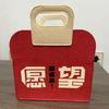 Bolsa de Presente para o Festival do Meio do Outono Ano Novo Tendência Nacional Vermelho Chinês Feltro Bolsa de Mão Bolsa Tote Souvenir Grande Capacidade Atacado