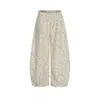 Pantalones de pierna ancha con estampado de lunares y estrellas estilo americano para mujer, holgados y adelgazantes, versátiles, con un ambiente relajado y casual, adecuados para bailar
