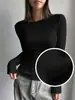 Moda Europea y Americana Versátil Color Sólido Camiseta Térmica Base Capa Amazon Transfronterizo Nueva Ropa Térmica