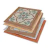 Pegatinas para Suelo de Azulejo Retro Francés Autoadhesivas Impermeables Antideslizantes Resistentes al Desgaste Restaurante Piso de Cemento Pavimentado Directamente con Piel de Piso de PVC
