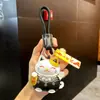 Novo Chaveiro de Gato da Sorte em Couro Cartoon, Pingente de Chaveiro de Bolsa Atrai-Dinheiro, Presente de Ano Novo Atacado