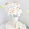 Venta Caliente Transfronteriza Rama de Flor de Lirio Tejida a Crochet Hecha a Mano Lana Tejido Flor Artificial Decoración del Hogar Regalo Venta al por Mayor
