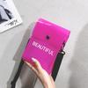 Bolsa de Gelatina para Teléfono Móvil Letra Color Caramelo Logo Transparente Verano Personalizado Estilo Coreano Bolsa de Hombro Cruzada de PVC Bolsa Cuadrada Pequeña