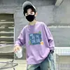 Camiseta de Manga Longa para Meninos Estilo Primavera e Outono 2026 Nova Camisa de Base Infantil Menino Algodão Puro Roupas de Outono Estilo Coreano Top Estiloso