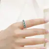 Anillo de Esmeralda Cultivada Cielo Estrellado Más Vendido Transfronterizo Plata S925 Incrustado con Piedras Preciosas de Colores Cultivadas Anillo para Dedo Índice Personalizado Lujo Ligero