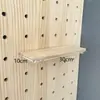 Painel de Pegboard Acessórios de Madeira Maciça Conjunto Combinado Ganchos para Pranchas Camadas Divisórias Coloridas Unidade de Prateleira de Armazenamento